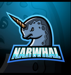 Narwhal Mascot Esport Logo Design