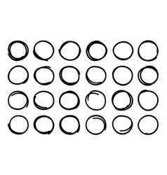 Set Of Hand Drawn Doodle Circles