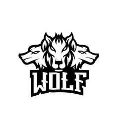 Wolf Mascot Logo Black And White Version