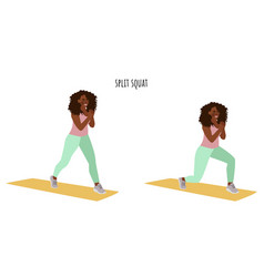 Young Woman Doing Split Squat Exercise