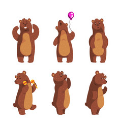 Funny Brown Bear Character Playing Maraca