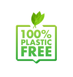 Plastic Free Green Icon Badge Bpa Plastic Free