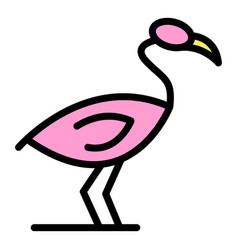 Summer Flamingo Icon Flat