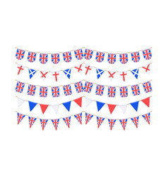 Uk Flag Garlands Set Union Jack Pennants Chain