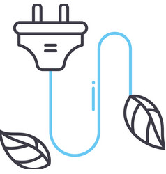 Biomass Energy Line Icon Outline Symbol