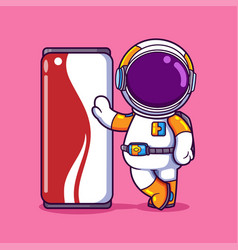 Cool Astronaut Is Standing And Posing Near