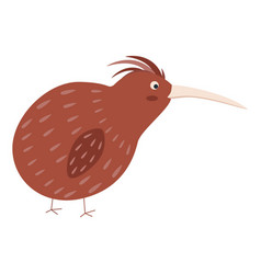 Cute Cartoon Kiwi Bird Flat