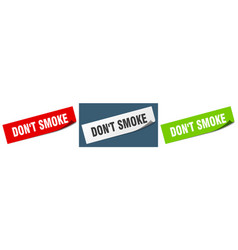 Dont Smoke Paper Peeler Sign Set Smoke