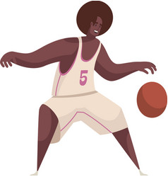 Guy Playing Basketball Composition