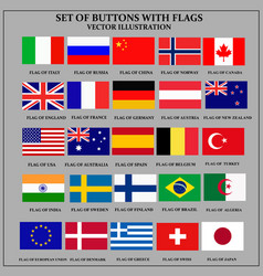 Set Banners With Popular Flags