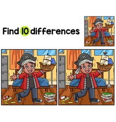 Child With Pirate Hat Find The Differences