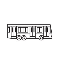 City Public Bus Icon In Line Art