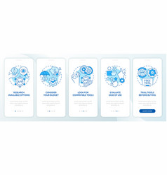 Selecting Business Tools Tips Blue Onboarding