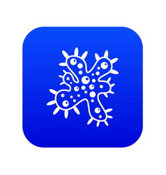 Bacteria Icon Digital Blue