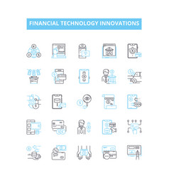 Financial Technology Innovations Line Icons