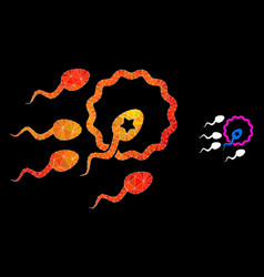 Polygonal Sperm Insemination Icon