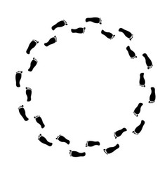 Circle Of Footprints Design Element