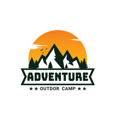 Outdoor Camp Mountain Adventure T-shirt Logo