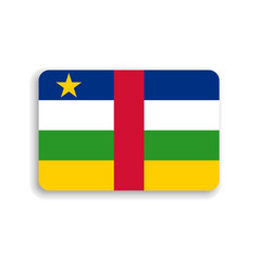 Rounded Rectangle Flag Of Central African