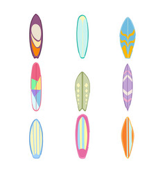 Surfboard Set Cartoon