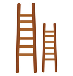 Wooden Ladder On A White Background