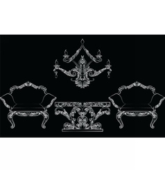 Fabulous Rich Baroque Rococo Chair And Table Set