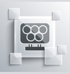 Grey Olympic Rings Icon Isolated On