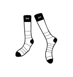 Sock Icon Hand Draw Black Colour Cloth Winter