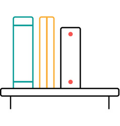 Book Shelf Icon Flat Line