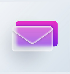 Envelope Letter Correspondence Glassmorphism 3d