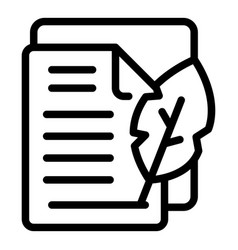 New Book Paper Icon Outline Literature