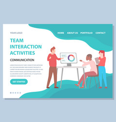 Website With Team Interaction Activity Colleagues