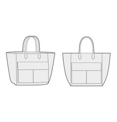 Xl Tote Bag With Front Flap 3d Pocket And Extra