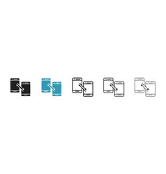 Data Transfer Icon Set Wireless Fast