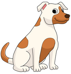 Jack Russell Terrier Dog Cartoon Colored Clipart