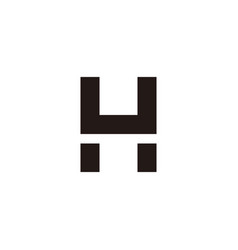 Letter Hu Uh H U Square Geometric Symbol Simple