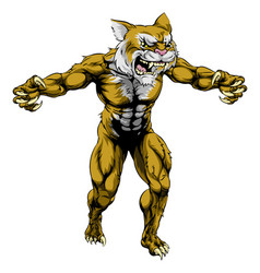 Wildcat Scary Sports Mascot