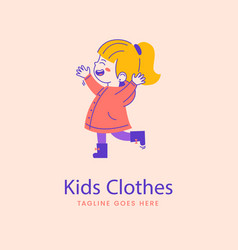 Hand Drawn Kids Clothing Store Logo