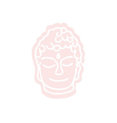 Buddha Head In Cartoon Style