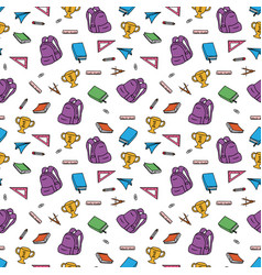 Cartoon Doodle Pattern Of Seamless School