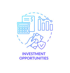 Investment Opportunities Blue Gradient Concept