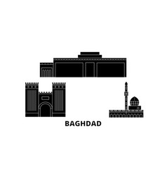 Iraq Baghdad City Flat Travel Skyline Set