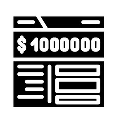 Millionaire Bank Account Glyph Icon