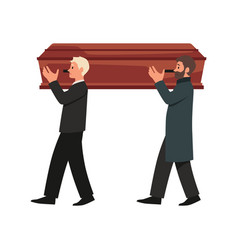 Ritual Service Men Carry The Coffin Burial