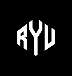 Ryu Letter Logo Design With Polygon Shape