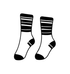 Sock Icon Hand Draw Black Colour Cloth Winter