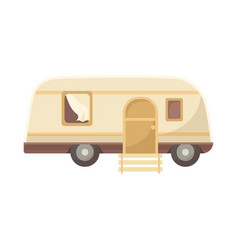 Beige Rv Or House Trailer Cartoon