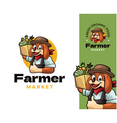 Dog Farmer Mascot Logo Design