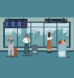 People In Airport Concept