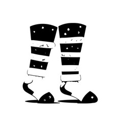 Sock Icon Hand Draw Black Colour Cloth Winter